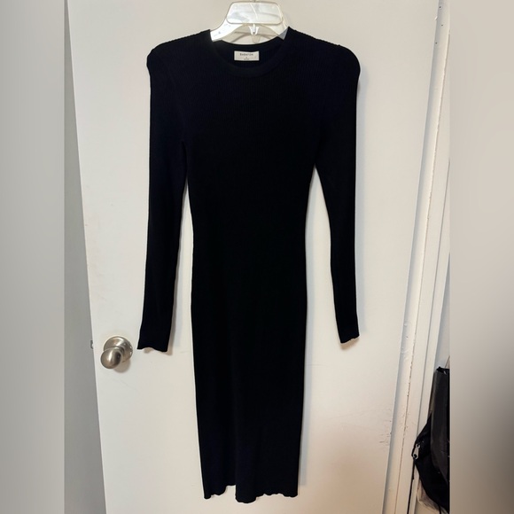 Aritzia Babaton Dumas Dress - SMALL- black - ribbed - long - Picture 1 of 3